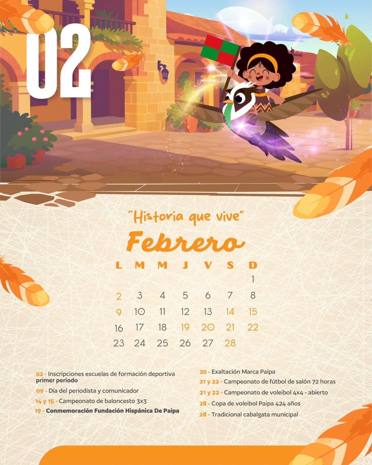 Febrero-Calendario de eventos Paipa