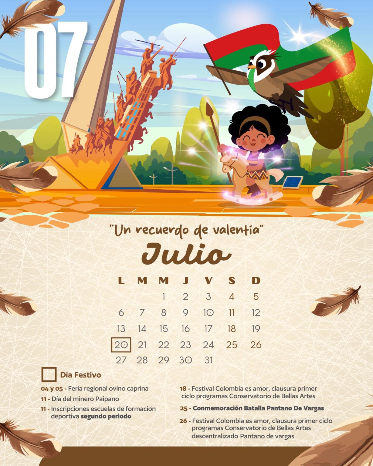 julio-Calendario de eventos Paipa