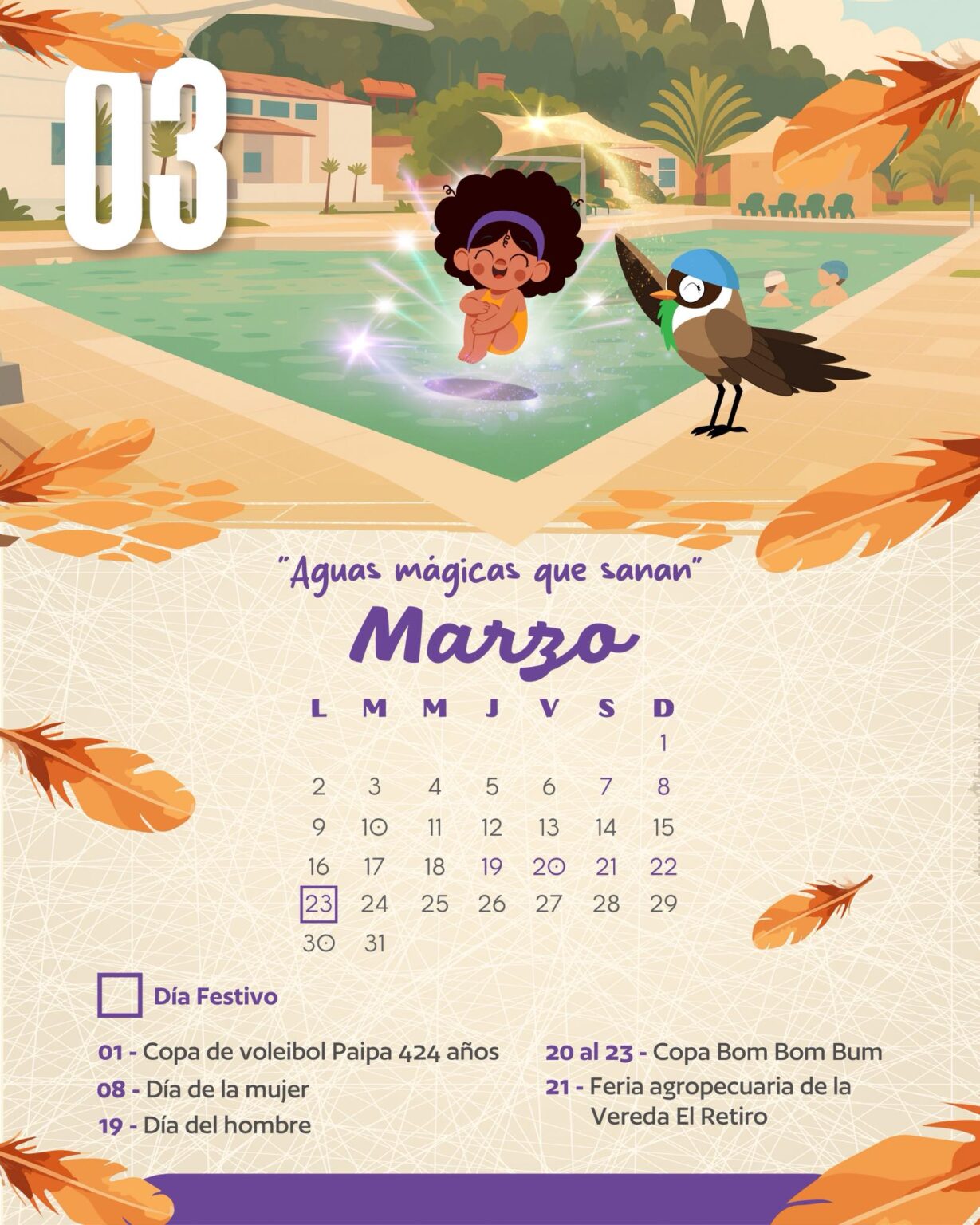 Marzo-Calendario de eventos Paipa