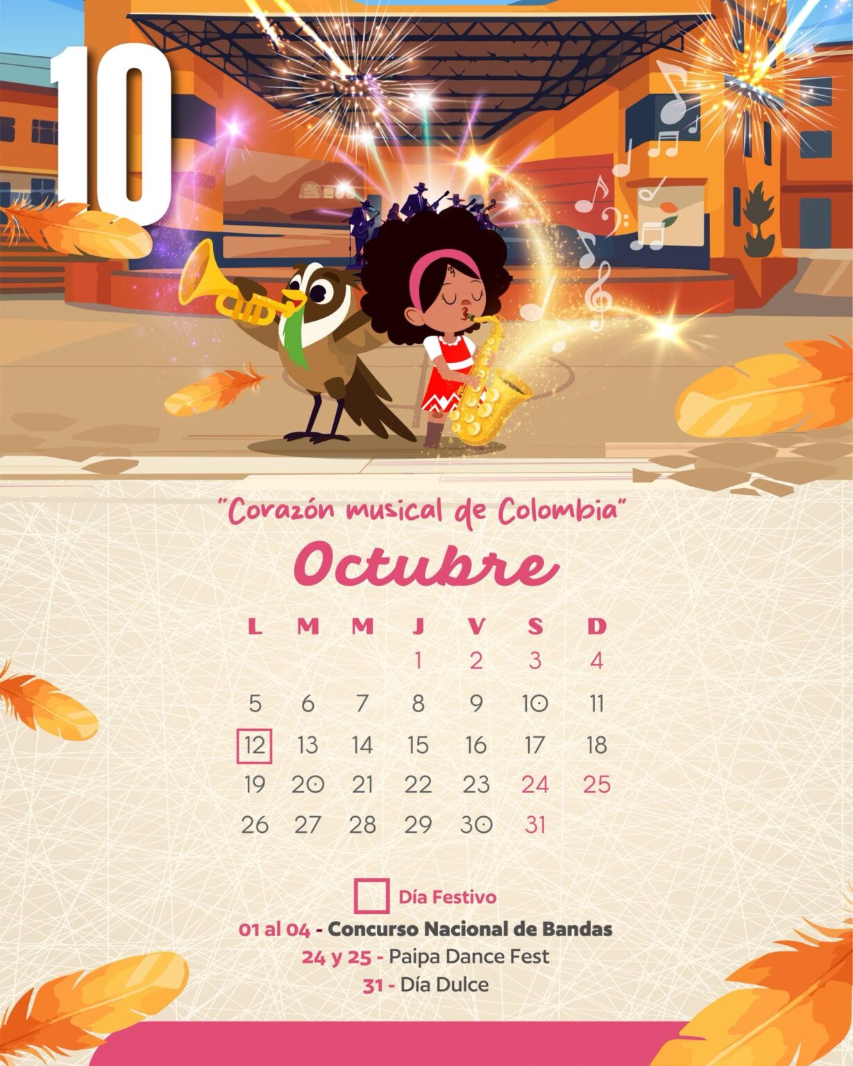 Octubre-Calendario de eventos Paipa
